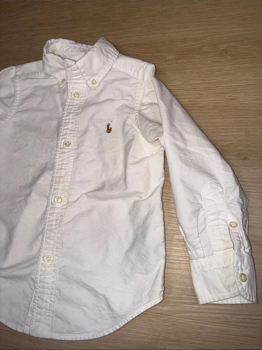 Ralph Lauren White Long-Sleeve Button-Down Shirt